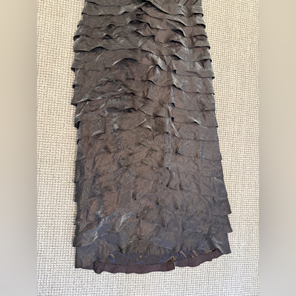 Adrianna Papell Black Tiered Ruffle Mini Dress - Picture 5 of 8